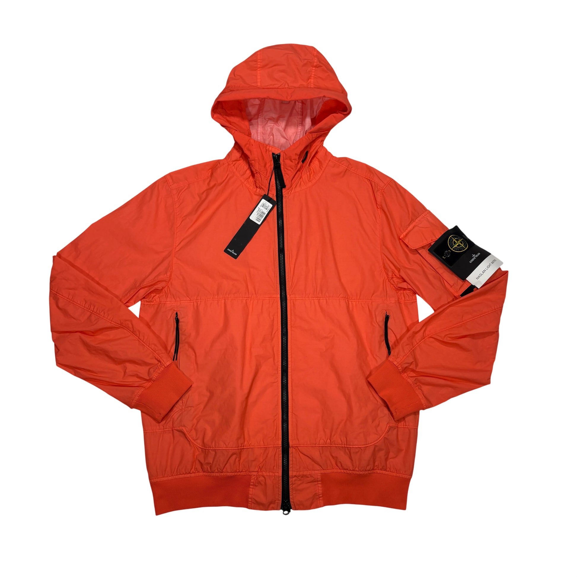 Stone Island Orange Naslan Light Watro Hooded Jacket