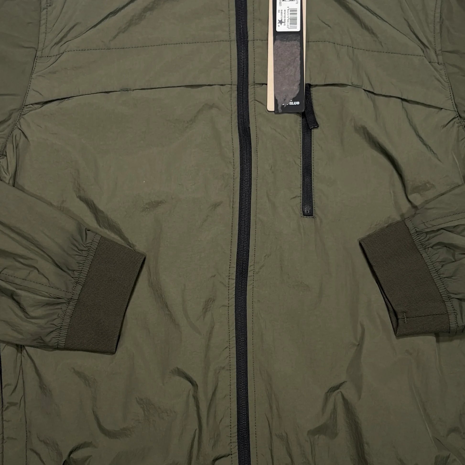 Stone Island Green Garment Dyed Crinkle Reps R-NY Compass Patch Jacket