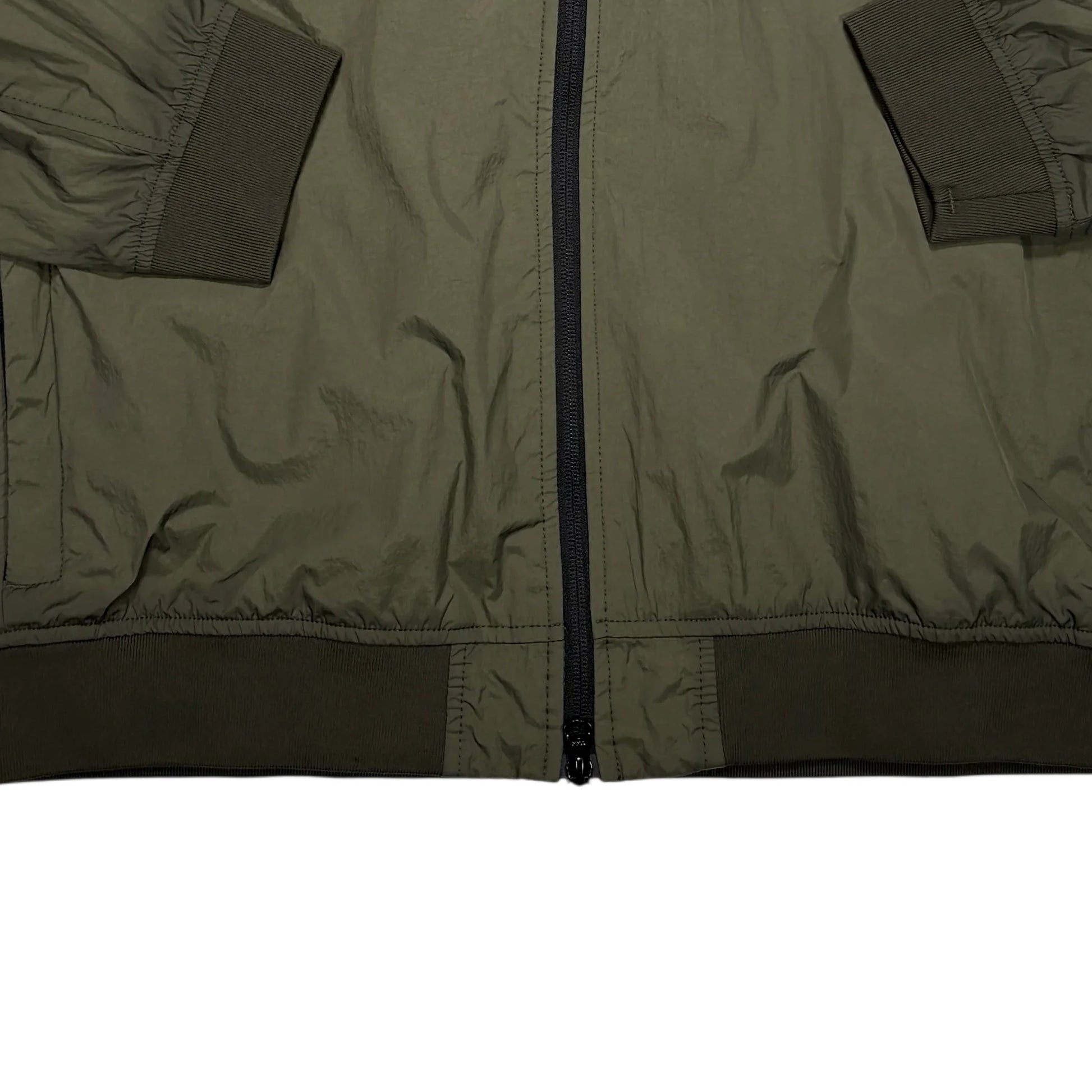 Stone Island Green Garment Dyed Crinkle Reps R-NY Compass Patch Jacket