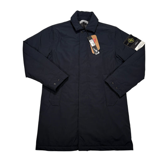 Stone Island Navy Micro Twill with Primaloft Insulation Technology Compass Patch Coat