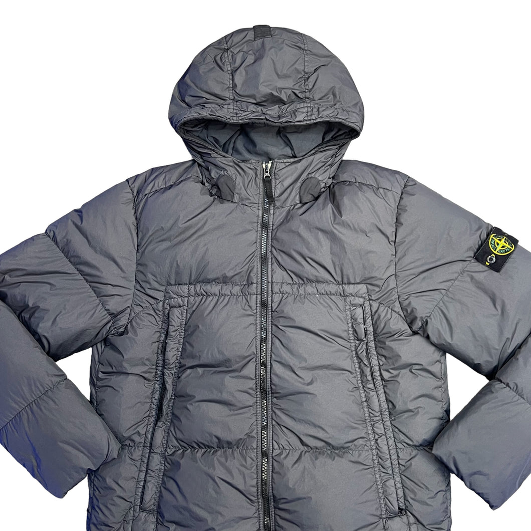 Stone Island Charcoal Grey Garment Dyed Crinkle Reps NY Down Puffer Coat