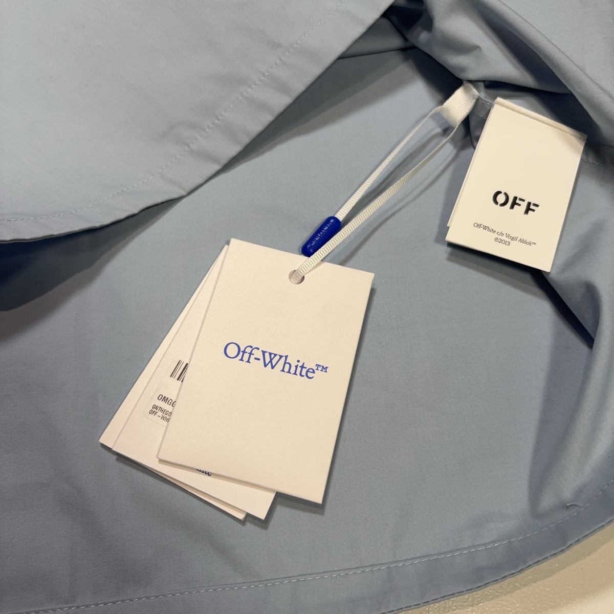 Off-white Back Design Blue Shirt