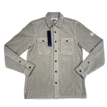 Load image into Gallery viewer, Stone Island Ecru Cream Button Up Corduroy Compass-Embroidery Overshirt Jacket
