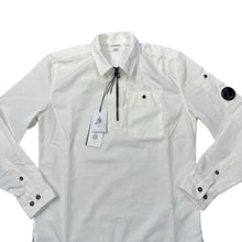 Load image into Gallery viewer, CP Company White Classic Goggle Quarter-Zip OverShirt Jacket
