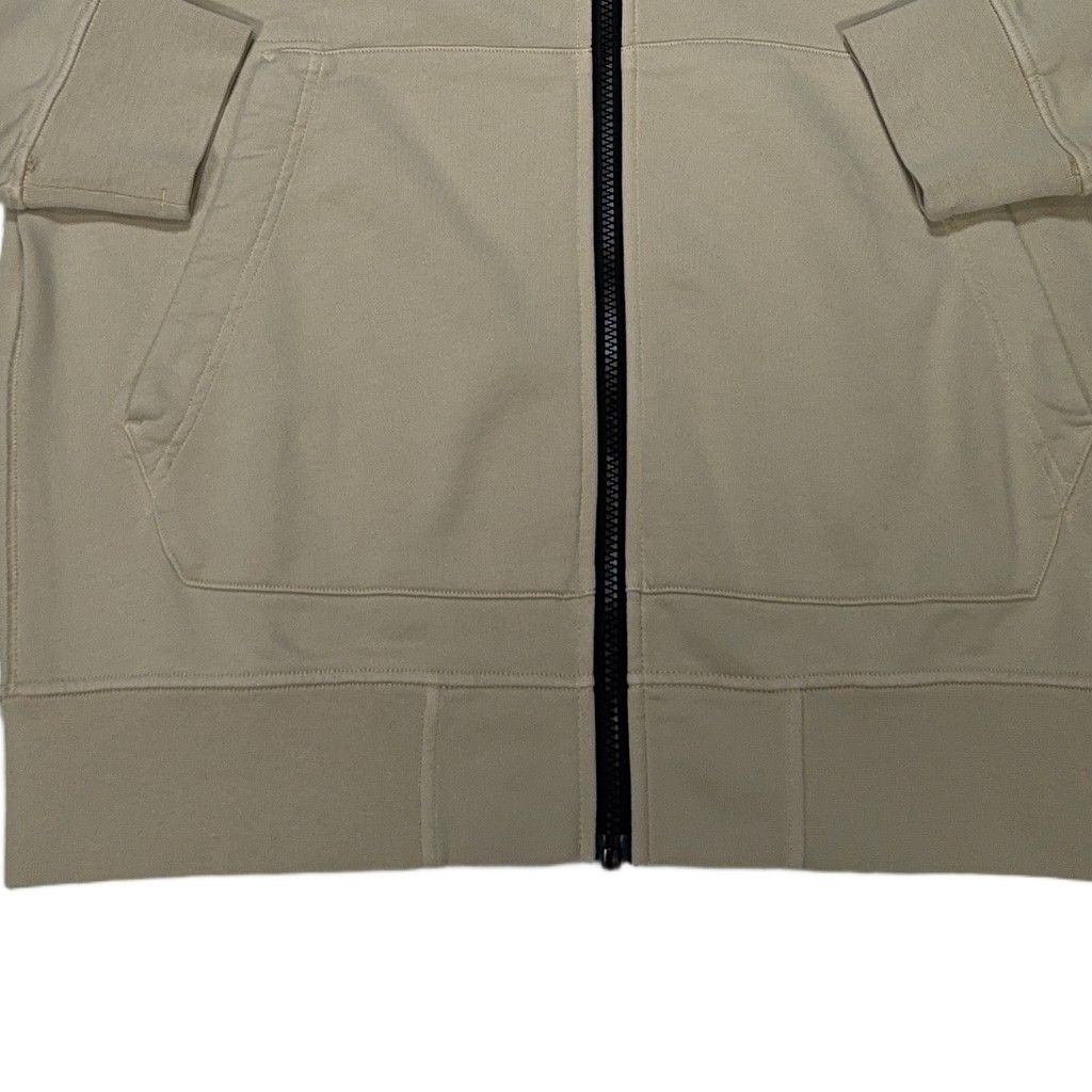 Stone Island Zip Up Beige Hoodie