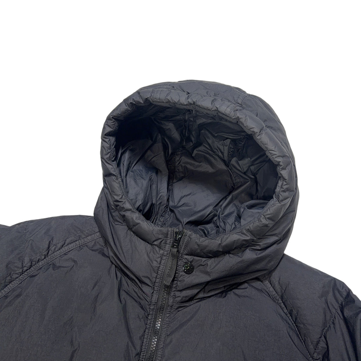 Stone Island Garment Dyed Crinkle Reps R-NY Down Hooded Jacket – Grey