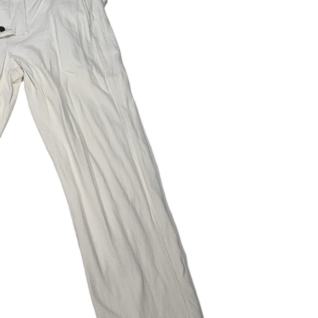Stone Island Green Edge Dungarees Trousers – White