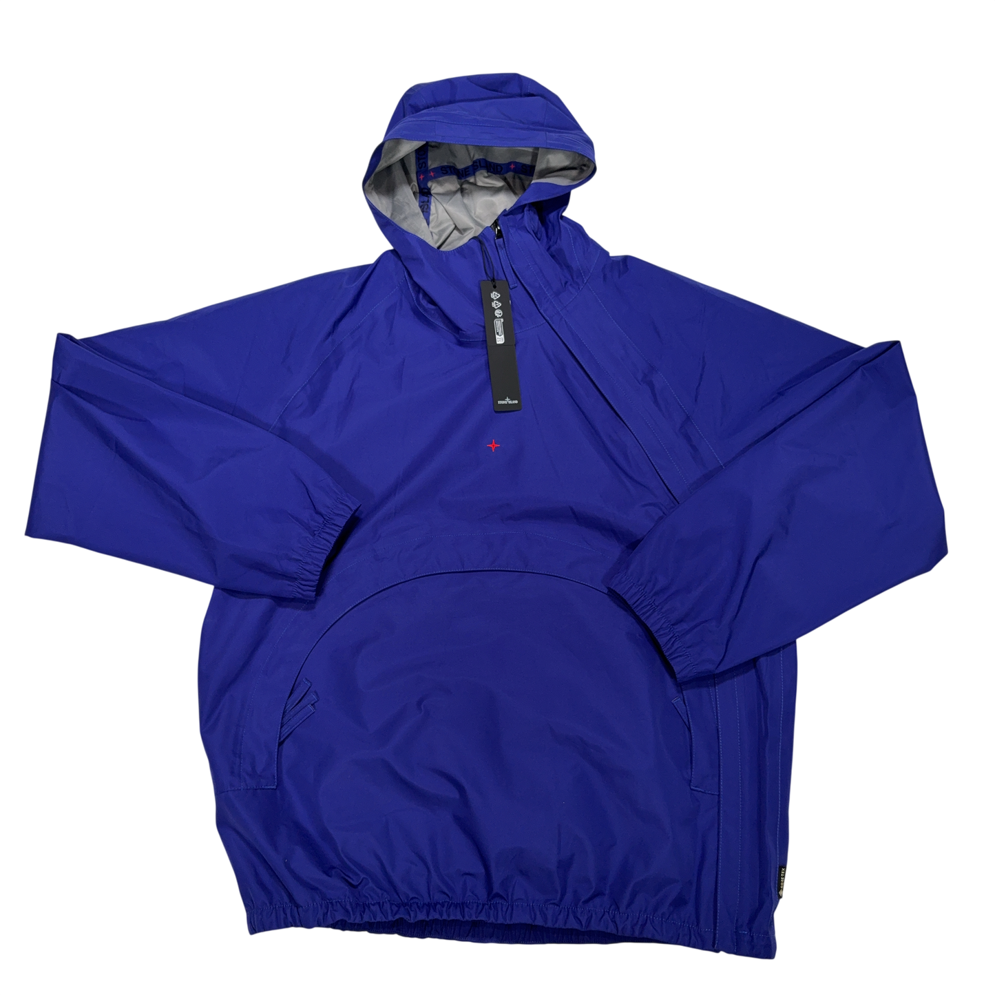 Stone Island 3L Gore-Tex In Recycled Polyester Blue Hooded Jacket