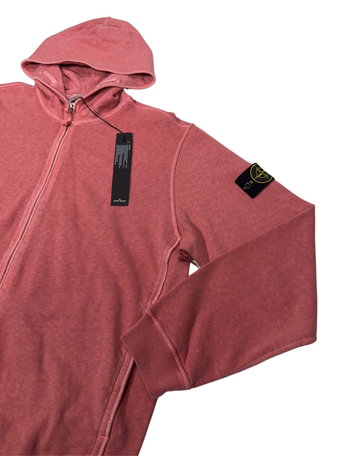 Stone Island Full-Zip Hoodie – Pink