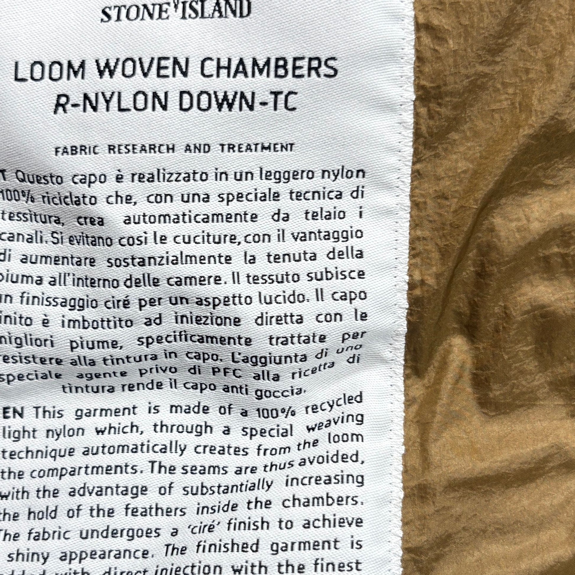 Stone Island Brown Loom Woven Chambers R-Nylon Down-TC Jacket