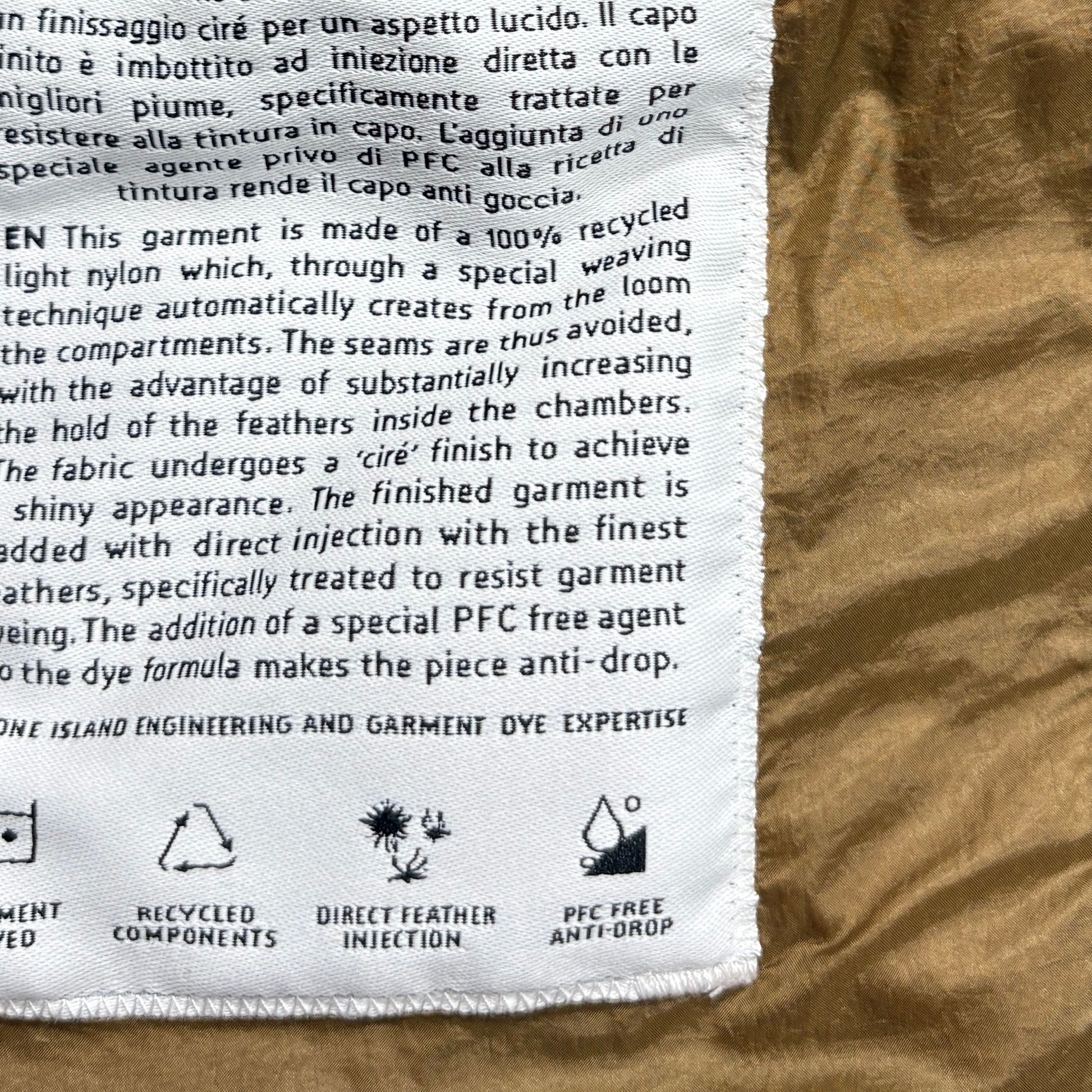 Stone Island Brown Loom Woven Chambers R-Nylon Down-TC Jacket