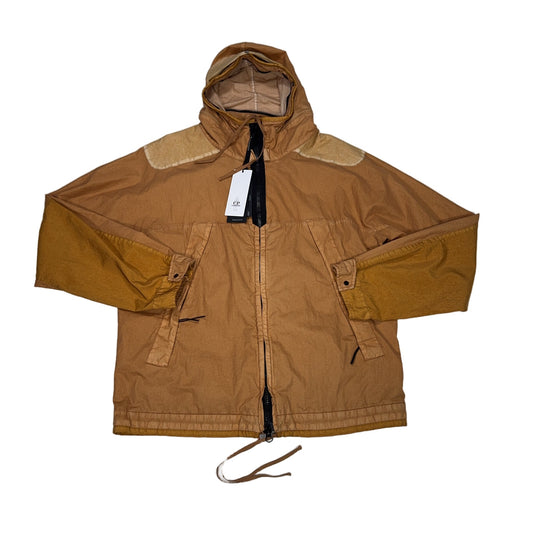 C.P. Company 50 Fili Gum Hooded Jacket - Brown