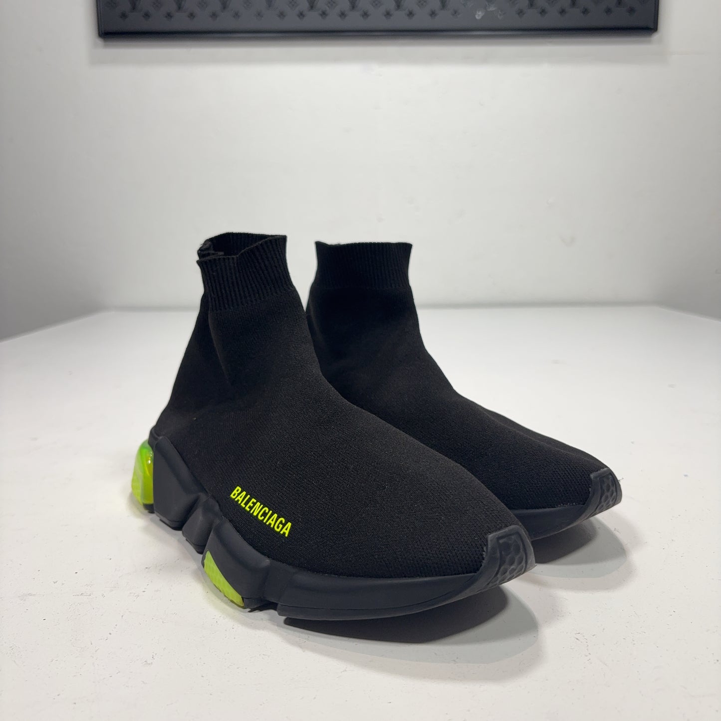 Balenciaga Sock Runners Neon Black Trainers