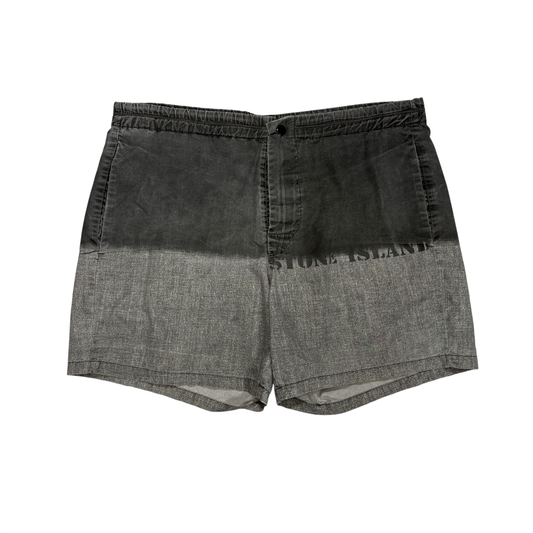 Stone Island Logo-Print Spring/Summer 1995 Swim Shorts Grey Shorts