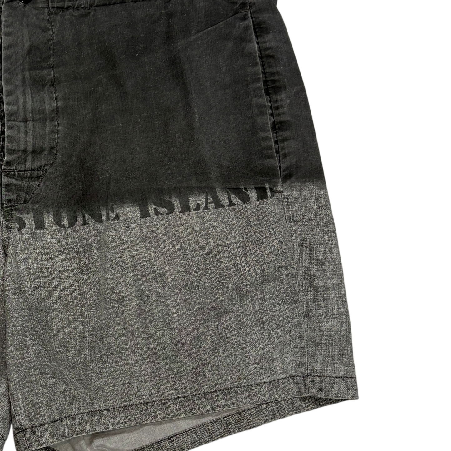 Stone Island Logo-Print Spring/Summer 1995 Swim Shorts Grey Shorts