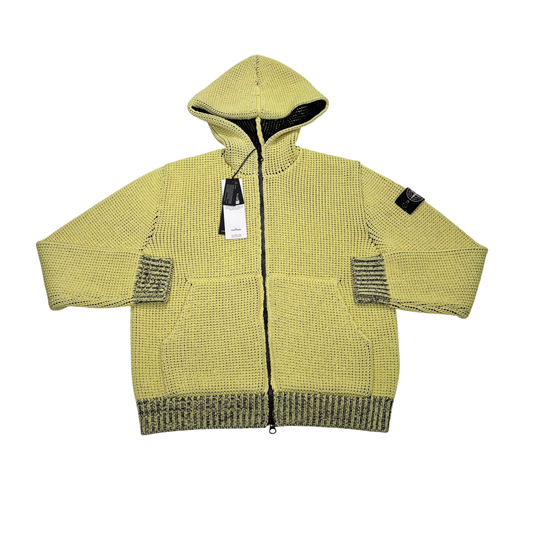Stone Island Yellow UV Reactive Knit Special Process Hoodie