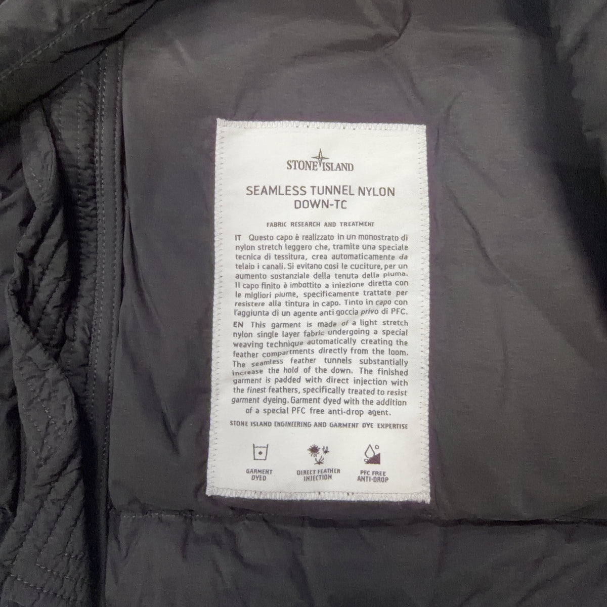 Stone Island Seamless Tunnel Nylon Down-TC Hooded Jacket – Black