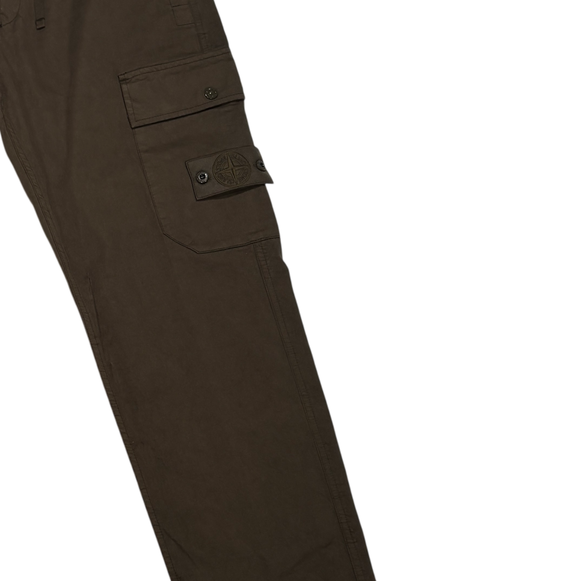 Stone Island Brown Compass Patch Ghost Piece Cargo Trousers