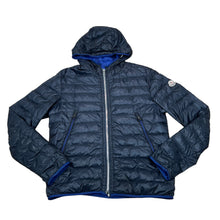 Load image into Gallery viewer, Moncler Navy Blue Classic Logo Light Weight Puffer Jacket
