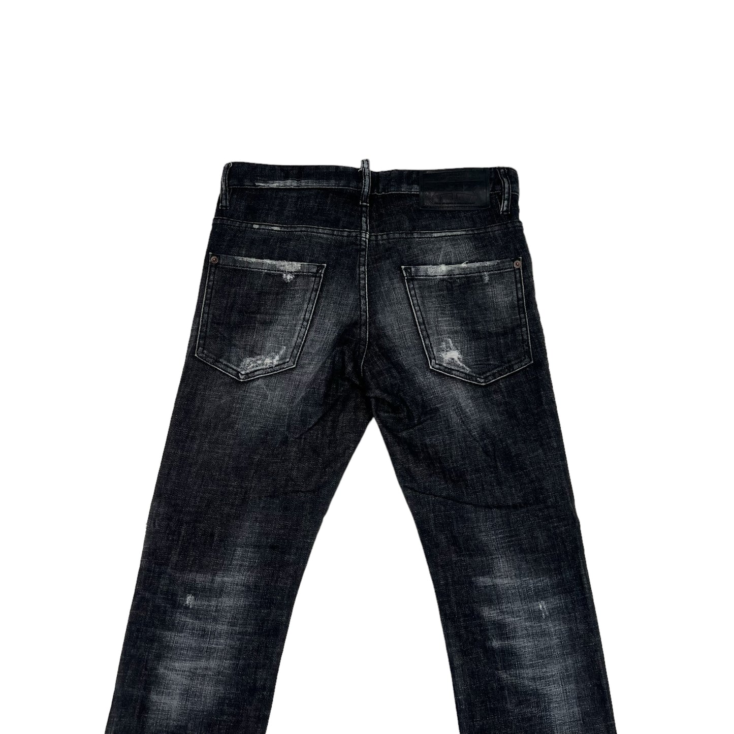 Dsquared2 Black Denim Ripped Jeans