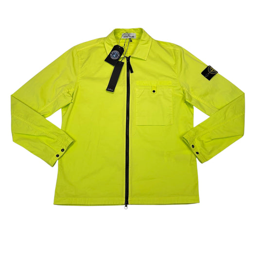 Stone Island Lemon Yellow Supima Cotton Compass-Patch Jacket