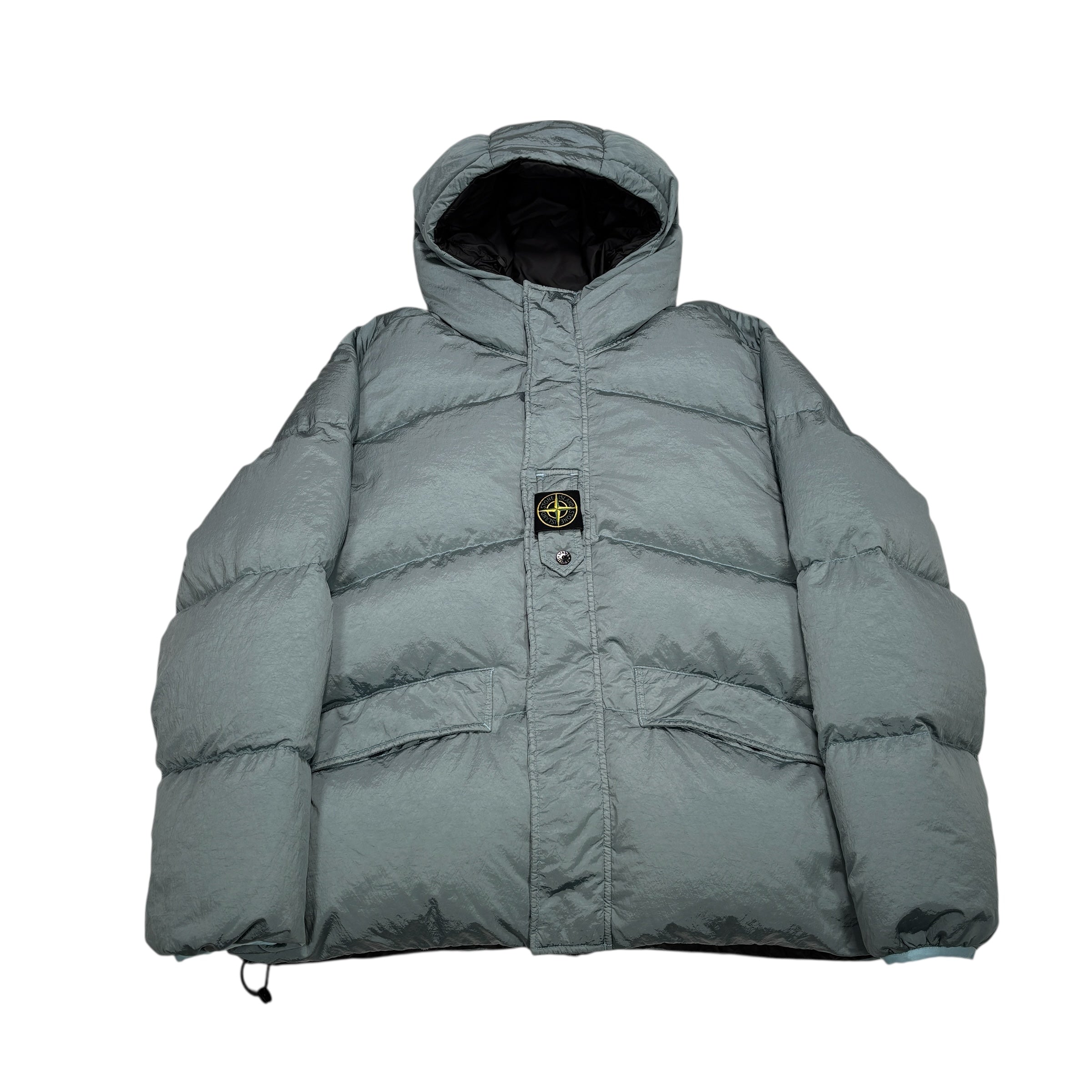 Puffer Lab Stone Island Green Center Patch Reversible with Arm Spell Out ...