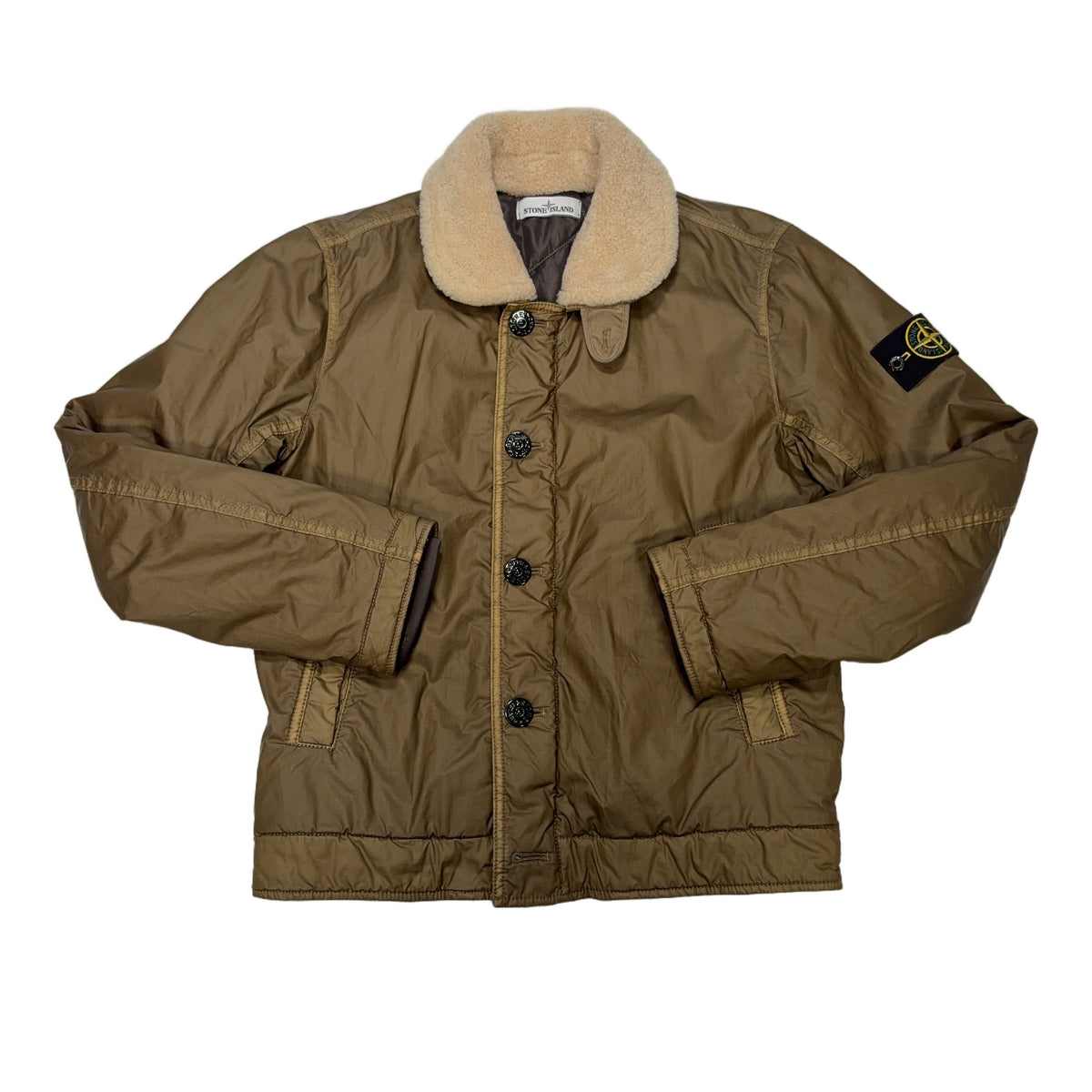 Stone Island Mussola Gommato Brown Jacket