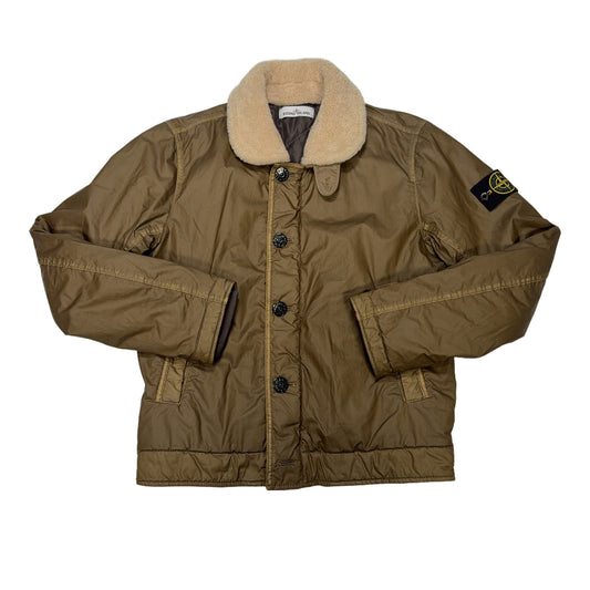Stone Island Mussola Gommato Brown Jacket