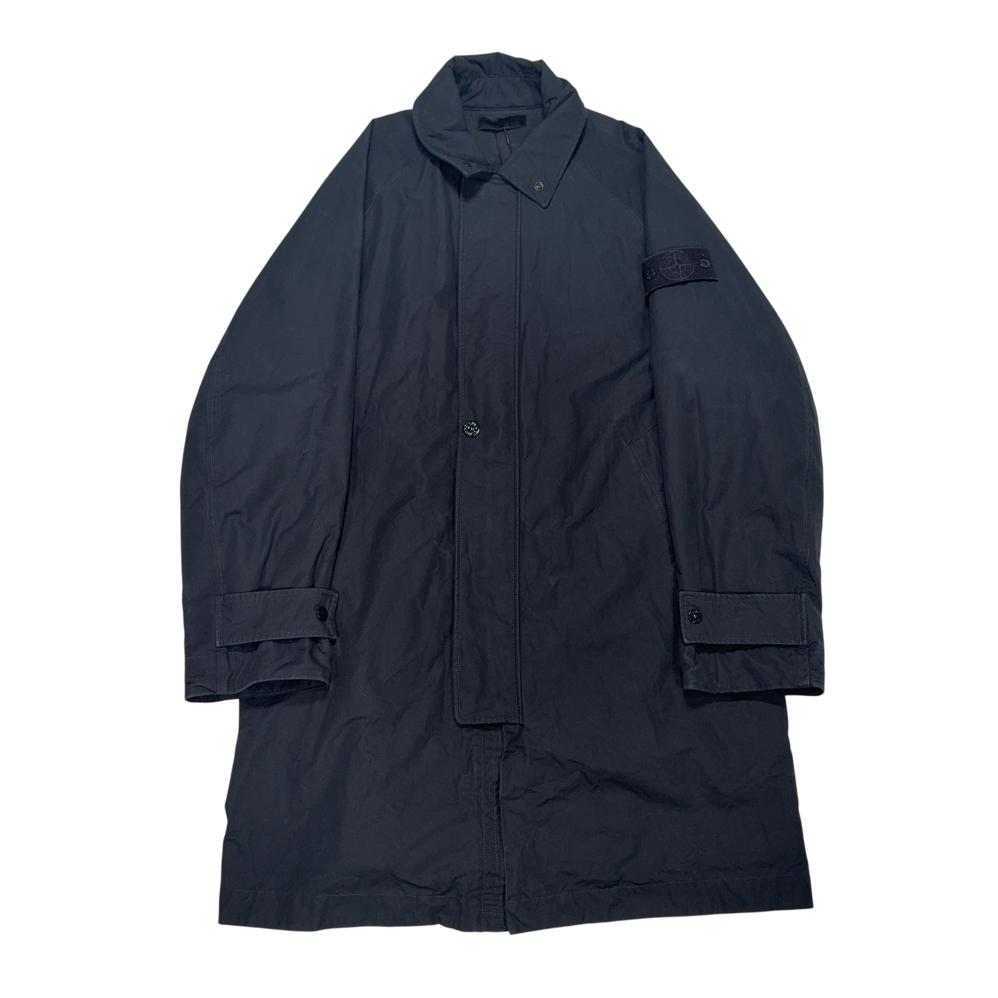 Stone Island Weatherproof Cotton Canvas Ghost Navy Jacket