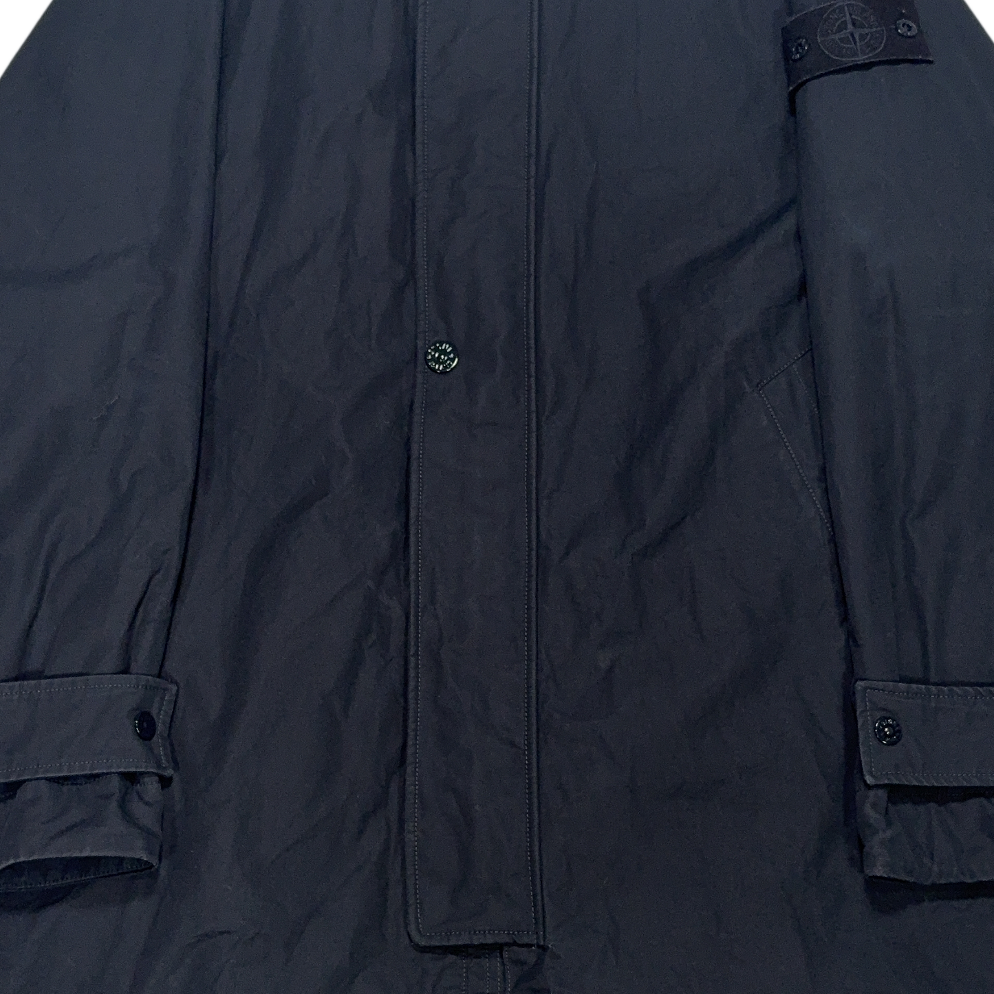 Stone Island Weatherproof Cotton Canvas Ghost Navy Jacket