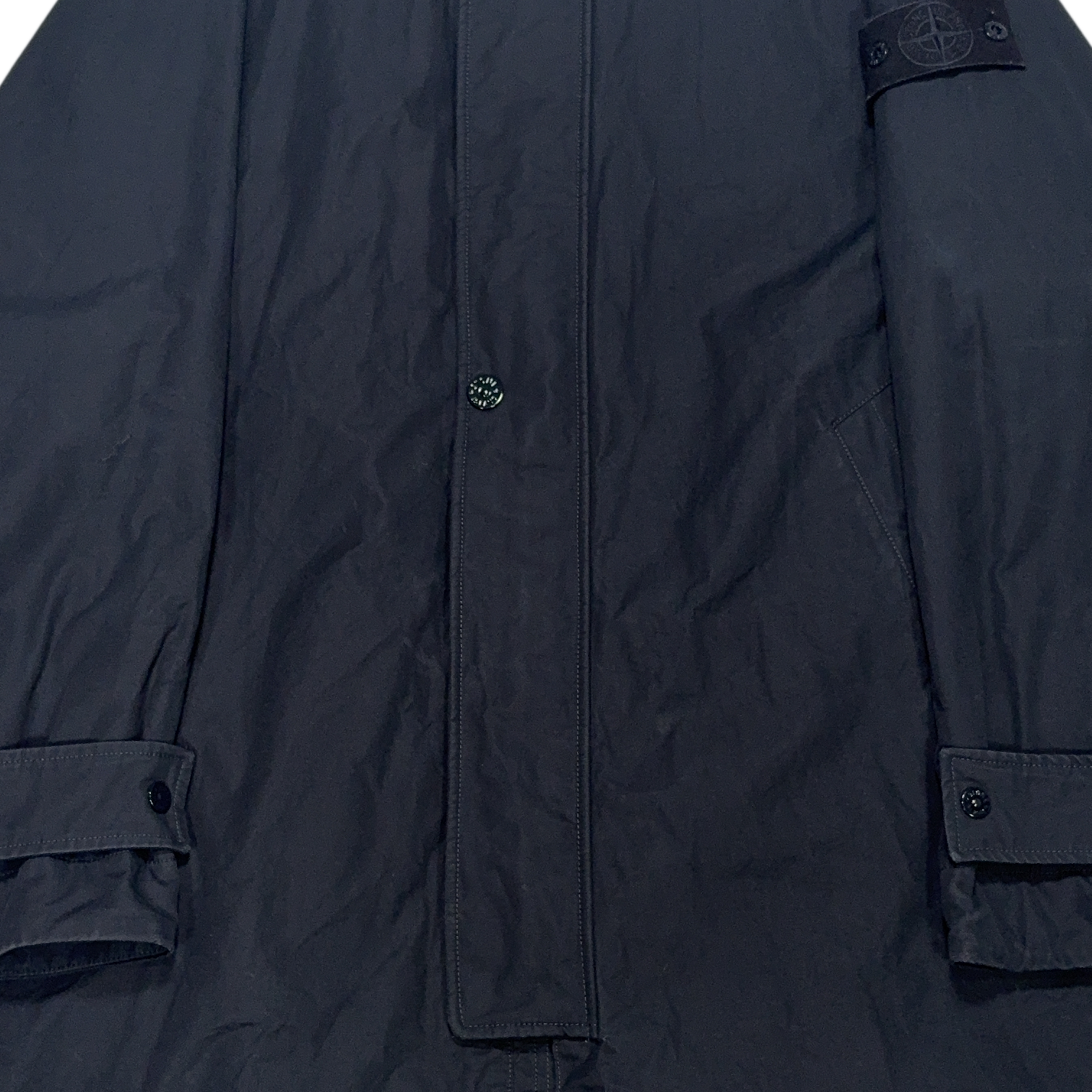 Stone Island Weatherproof Cotton Canvas Ghost Navy Jacket