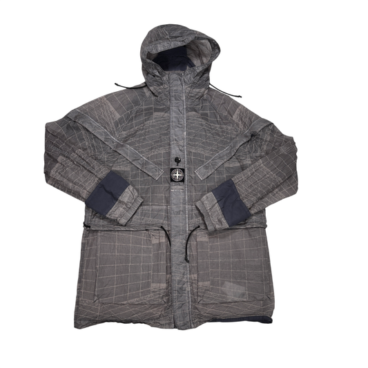 Stone Island Grey Reflective Grid on Lamy-TC Jacket