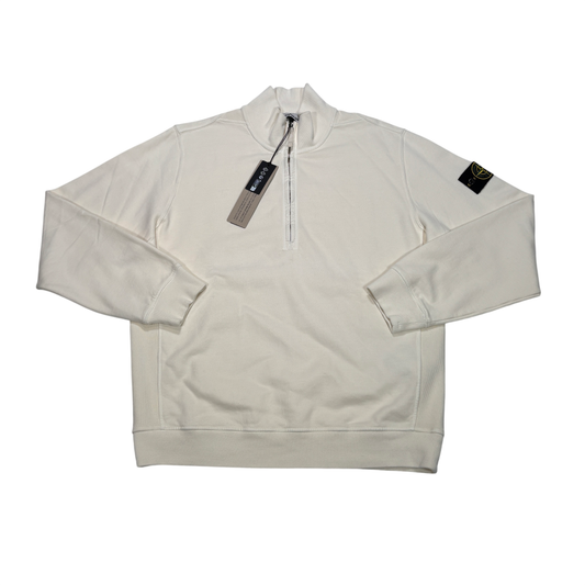 Stone Island White Quater Zip