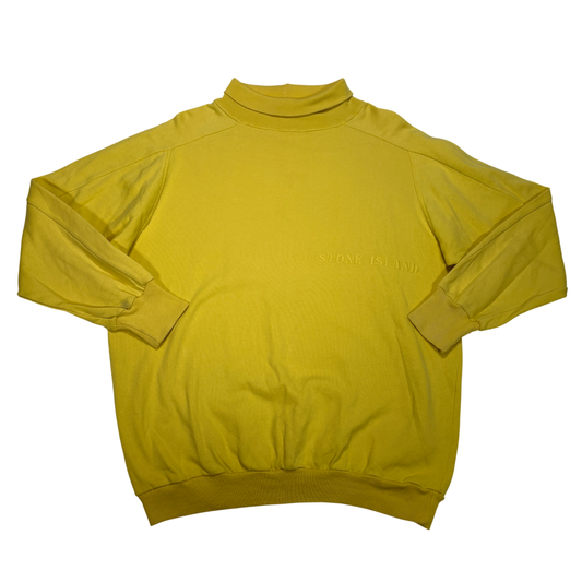 Stone Island Embroidered Logo Yellow Jumpers