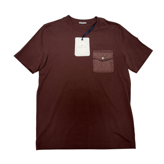 Moncler Front Pocket Brown T-shirt