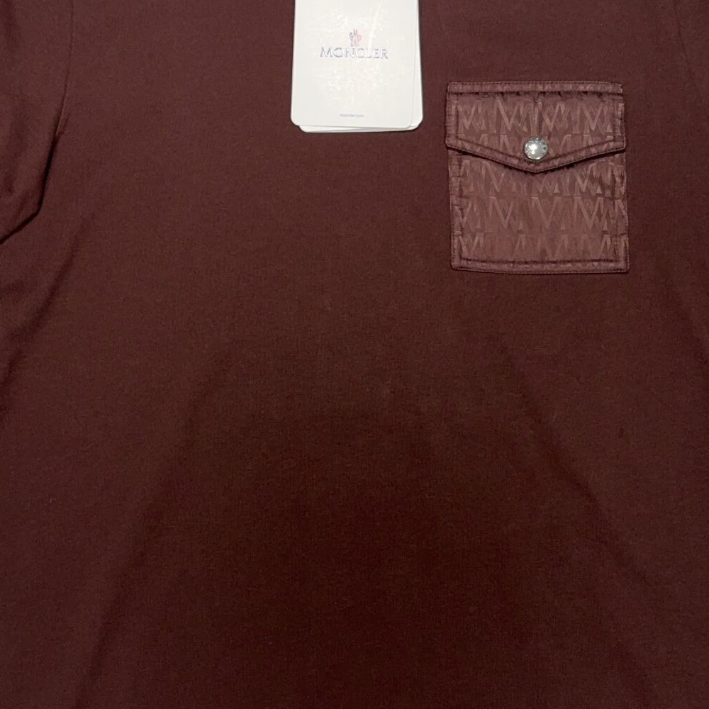Moncler Front Pocket Brown T-shirt