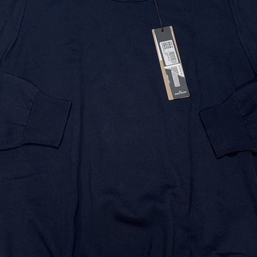 Stone Island Ribbed Navy Jumpers