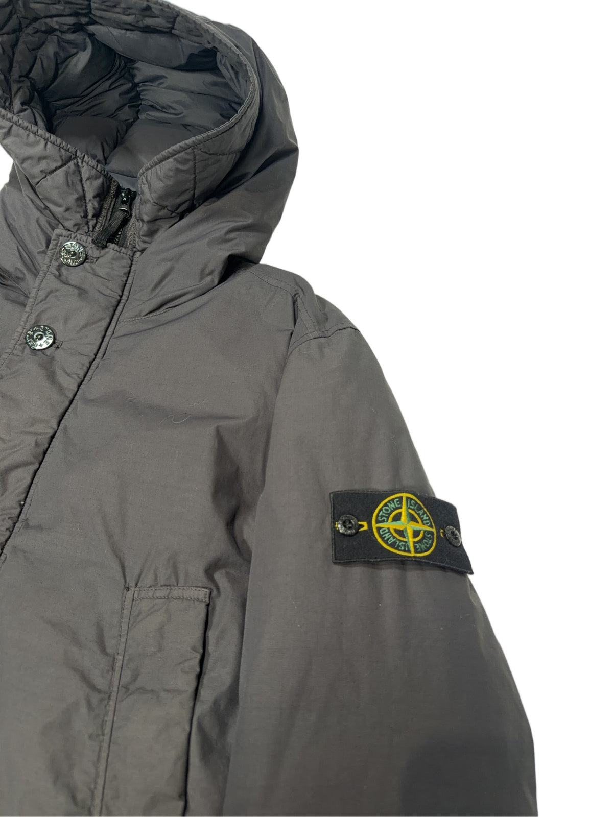 Stone Island Naslan Light Watro Down-TC Hooded Jacket – Grey