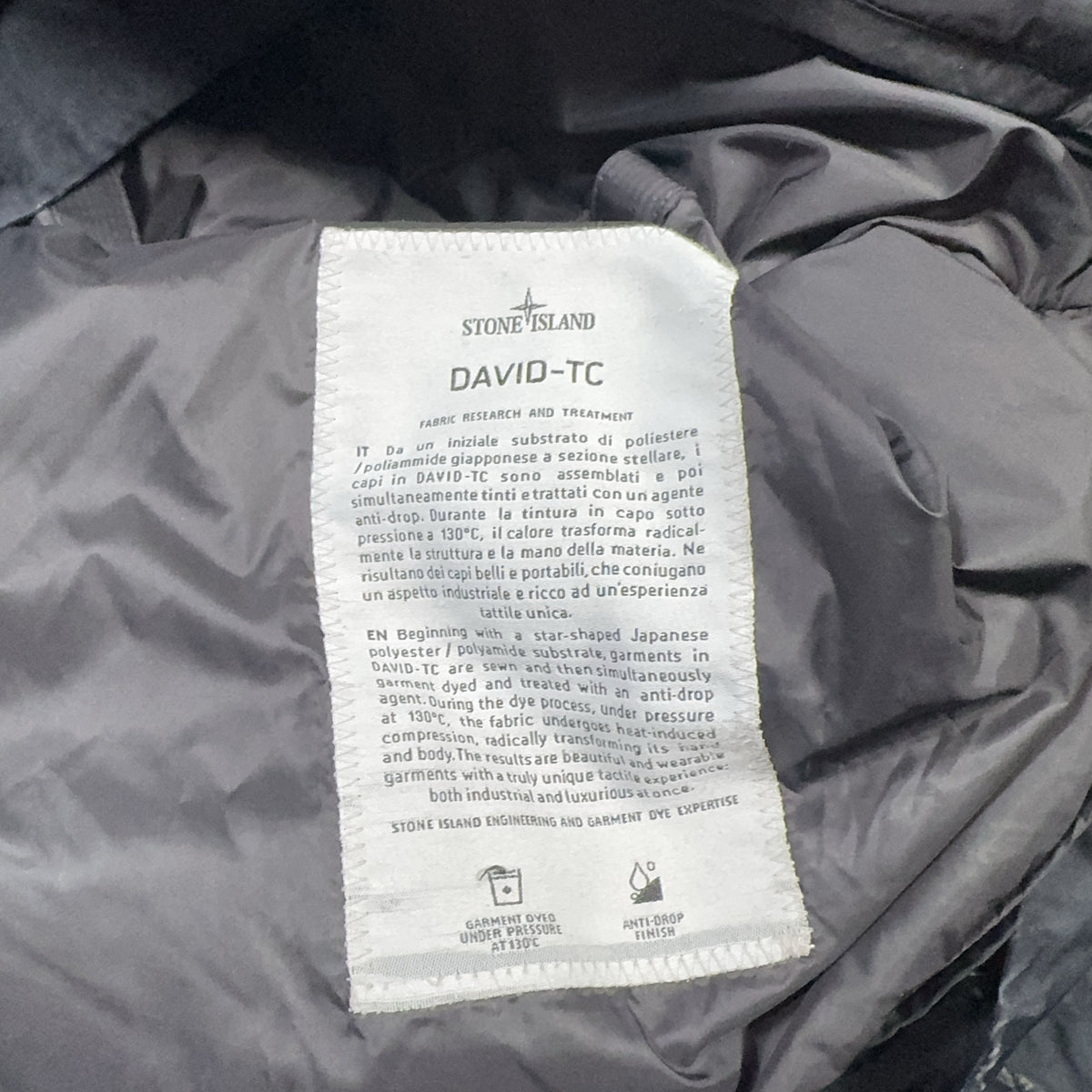 Stone Island David TC Fleece-Lined Hooded Parka – Navy
