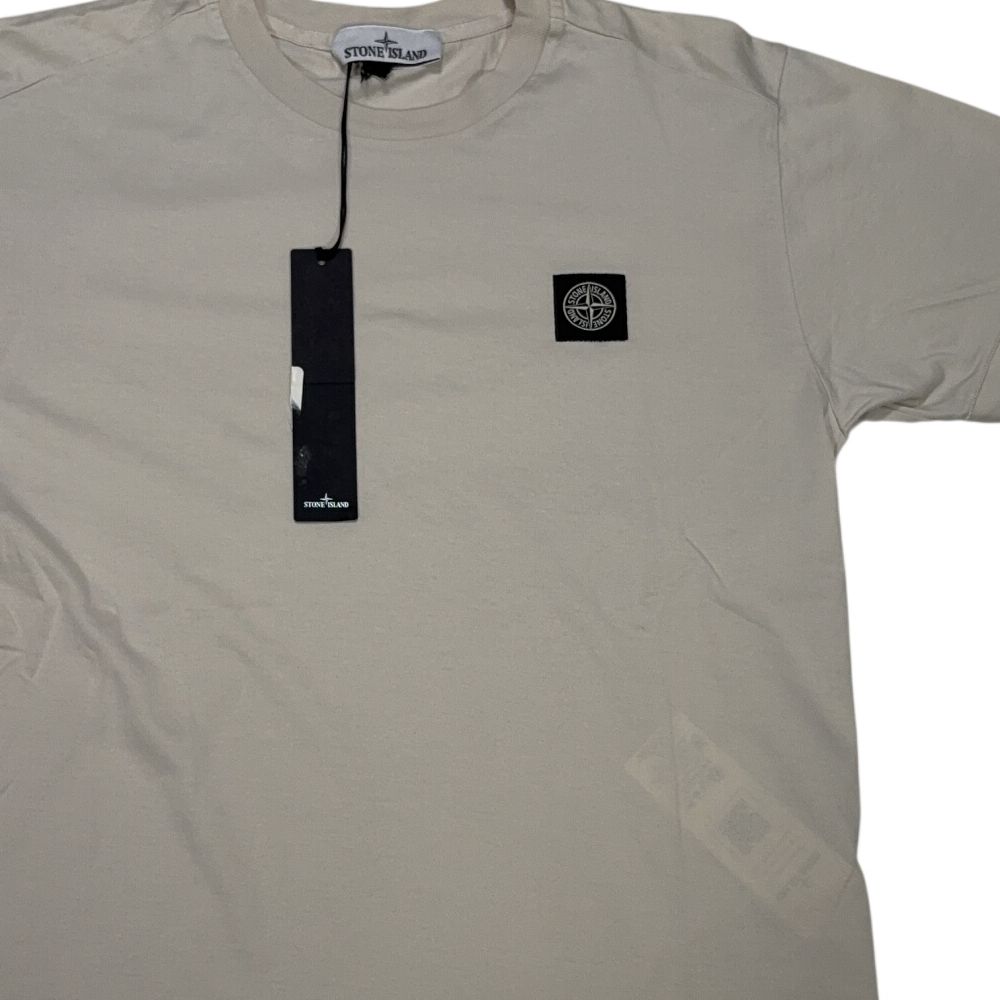 Stone Island Logo Patch Beige T-shirt