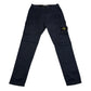 Stone Island Navy Blue Brushed Cotton Button-Pocket Cargo Trousers