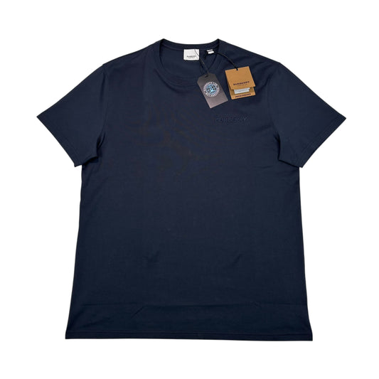 Burberry Navy Blue Logo-Embroidery Tshirt