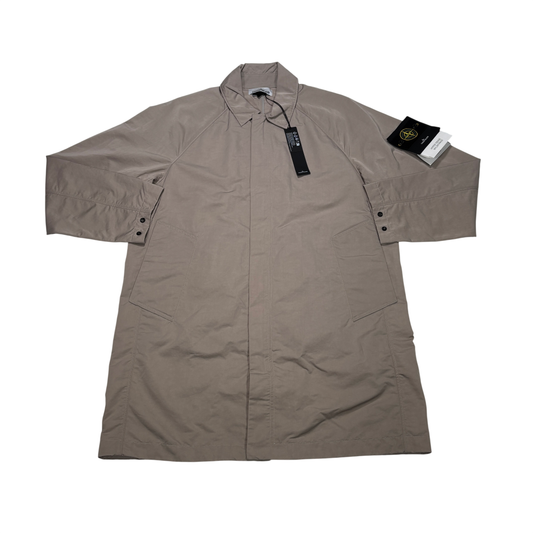 Stone Island Beige Hyper Dense Nylon Raso Coats