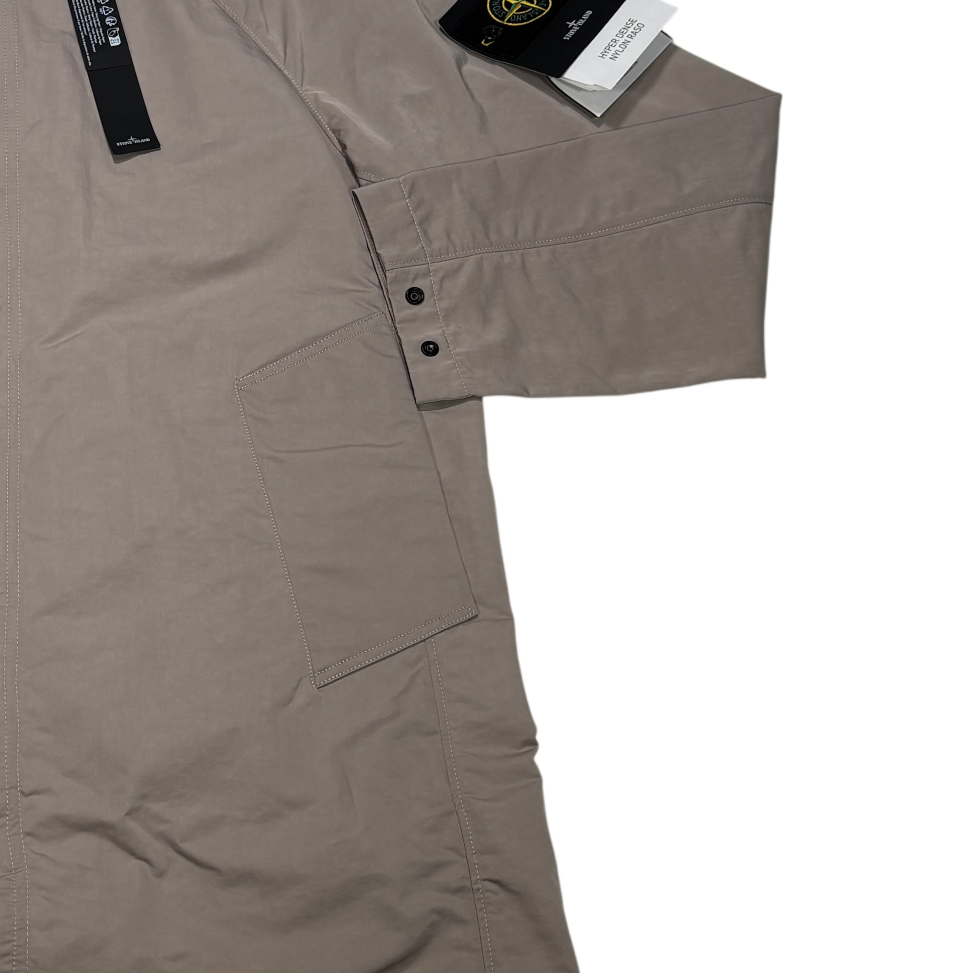 Stone Island Beige Hyper Dense Nylon Raso Coats