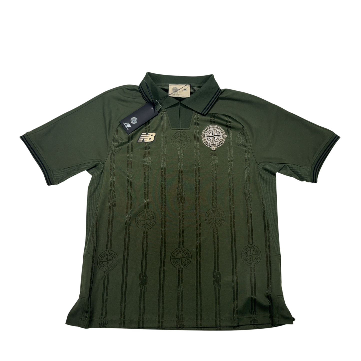 Stone Island X New Balance Green Polo Shirt
