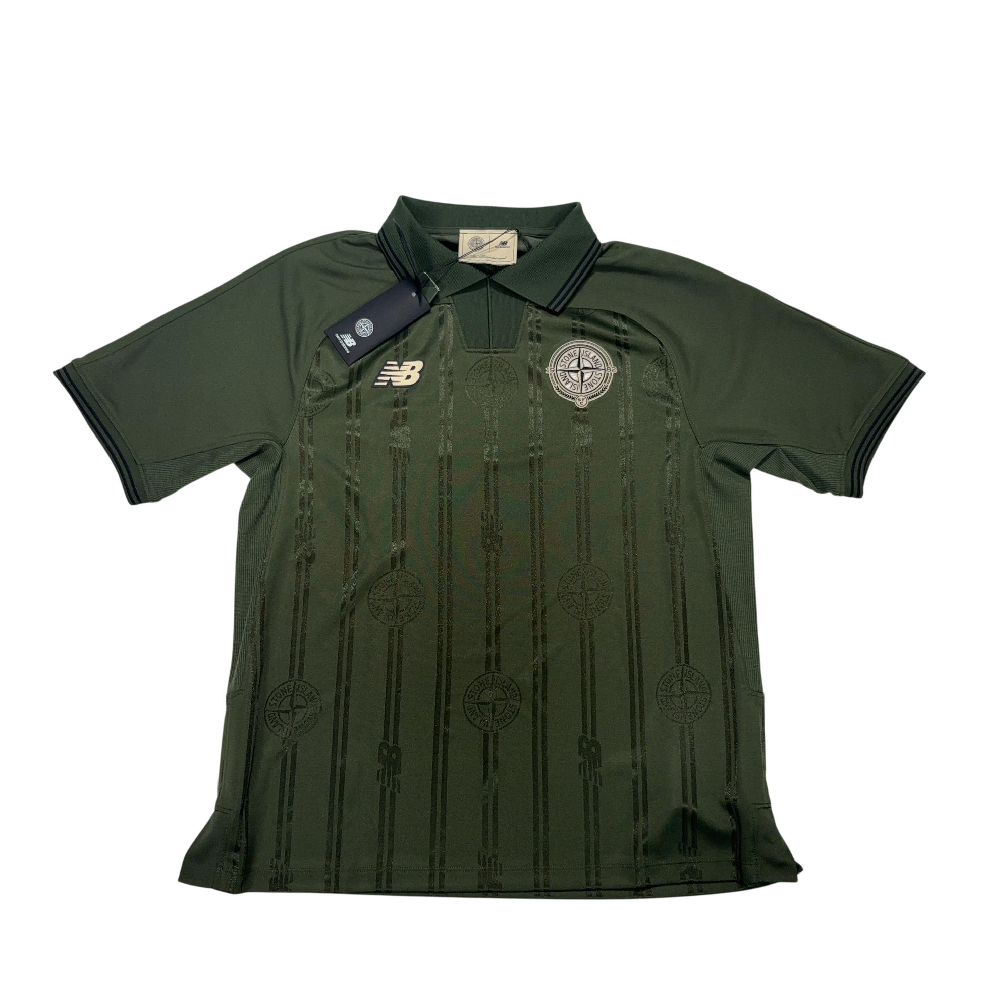Stone Island X New Balance Green Polo Shirt