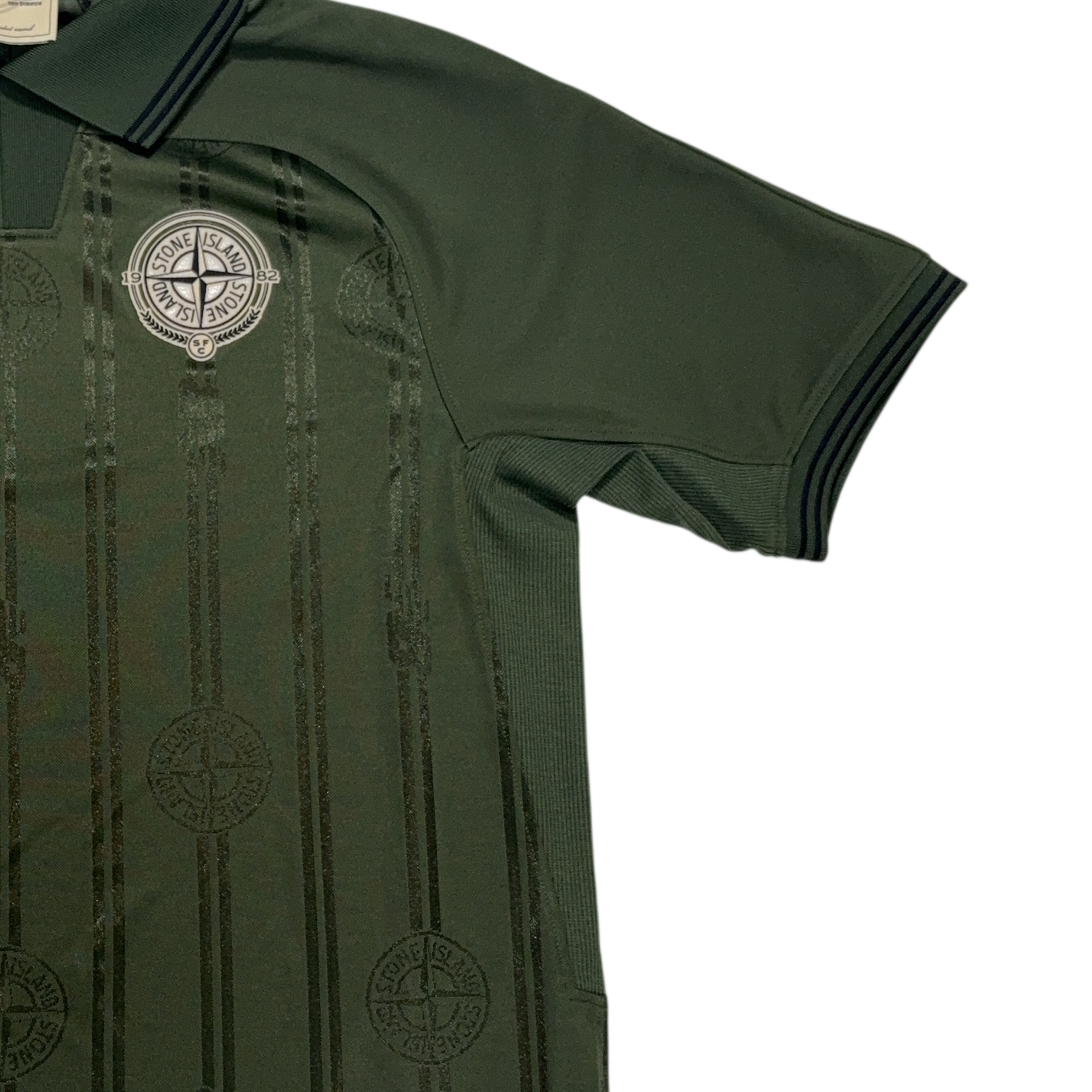 Stone Island X New Balance Green Polo Shirt
