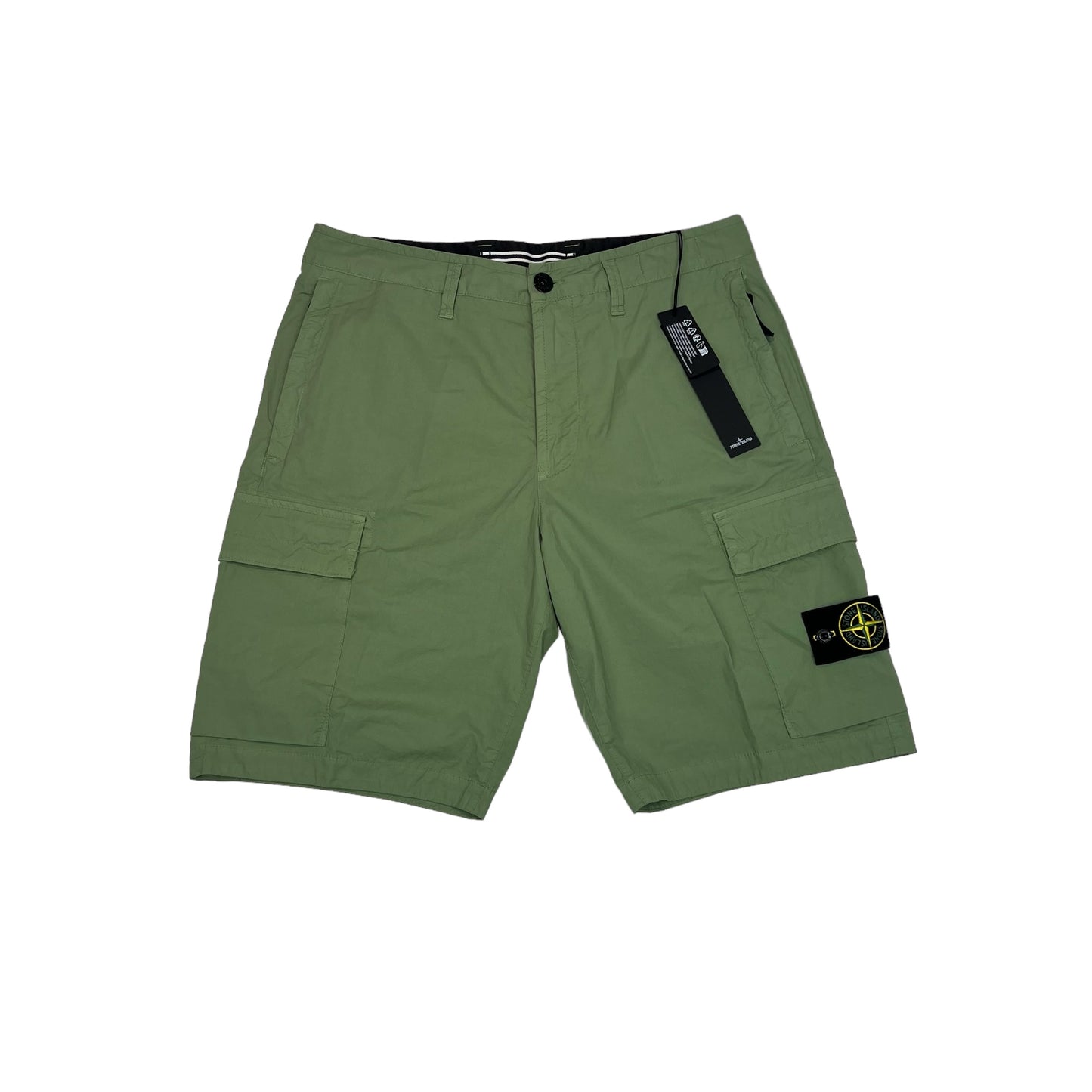Stone Island Khaki Green Cargo Shorts