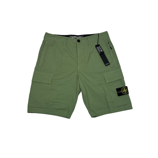 Stone Island Khaki Green Cargo Shorts