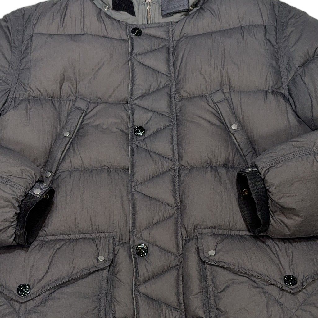Stone Island Reversible Mesh Badge Grey Coat
